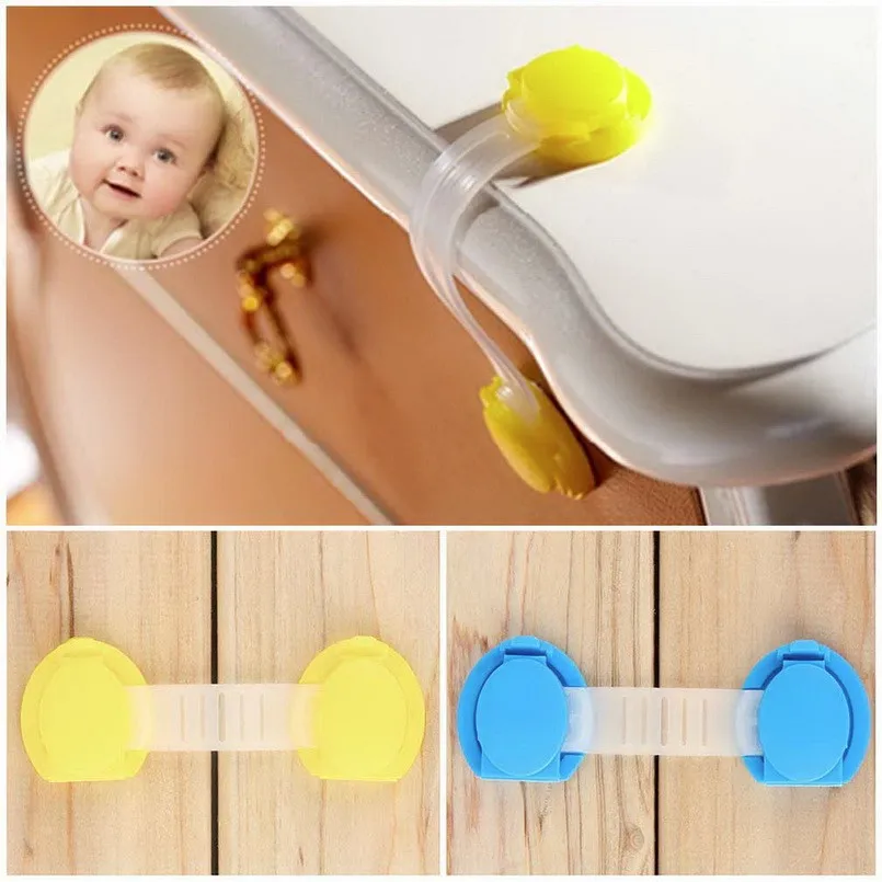 10pcs Toddler Baby Safety Lock Kids Drawer Cupboard Fridge Cabinet Door Lock Plastic Cabinet Locks