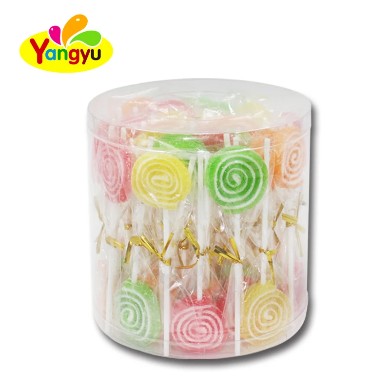 Sour and Sweets colorful swirl soft jelly lollipop