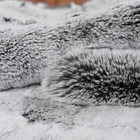 black color rex rabbit fur skin with white tips