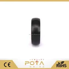 Wedding Black And POYA Jewelry Wood Wedding Ring In Domed Black Carbon Fiber And Bent Rosewood