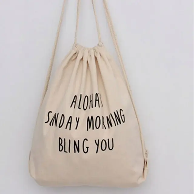 organic cotton muslin produce storage bag with drawstrings