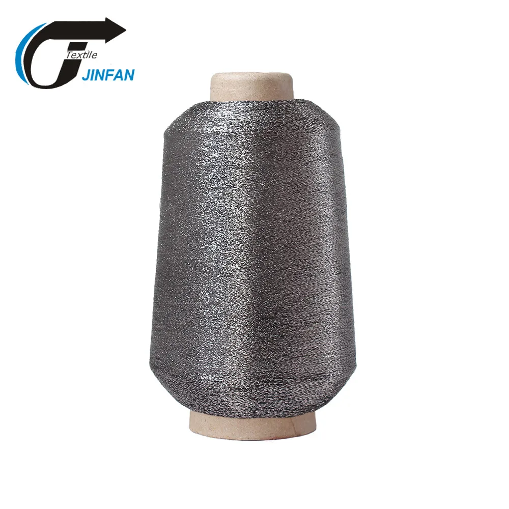 black mx supported nylon lurex yarn metallic yarn for circular