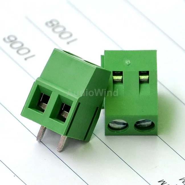 ( 10 pcs/lot) 2 Poles 5.0mm PCB Universal Screw Terminal Block