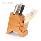 Factory Supply Rack Storage Multifunctional Knife Bamboo Blocks Knife Holder