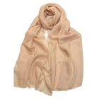 Nepal Cashmere Blend Jacquard Weave Wool Silk Reversible Woman Scarf