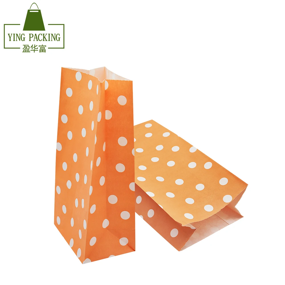 packaging & printing  bag  white dots printed gift paper bag