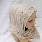 Single Jersey Beaded Islamic Women Chapeau Hijab