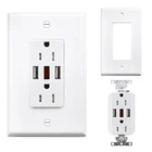 4.2Amp TR Receptacle Electrical USB Socket North America