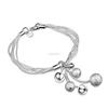 Guangzhou factory cheap price fashion bead charm multi strand chain bracelet