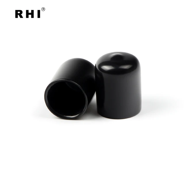 1" vinyl black metal chair leg tips plastic threaded end cap