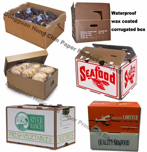 For Fresh Product Wax Coated Fresh Fruit Frozen Food Box Packaging