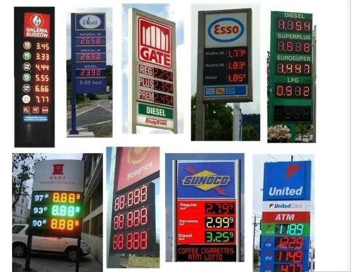 Led Led Gas Station Price Sign Advertising Billboard Digital Gas Price