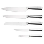 New design high quality 5 pcs hollow handle stainless steel kitchen knife