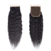 Luxefame Indian Hair Closure Yaki Straight Free/Middle/Three Part Natural Color 4x4 Swiss Lace Remy Human Hair Closure