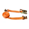 Double flat hooks 6m 1.5 inch 3T polyester cargo lashing strap ratchet tie down belt
