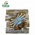 Direct factory beach theme sea life wood carving craft wall art home decoration