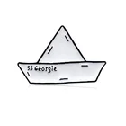 Paper boat lapel pin collar brooch pin badges