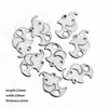 Floral Inside Art Trendy Stainless Steel Initial Pendent For Jewelry Necklace Bracelet Making