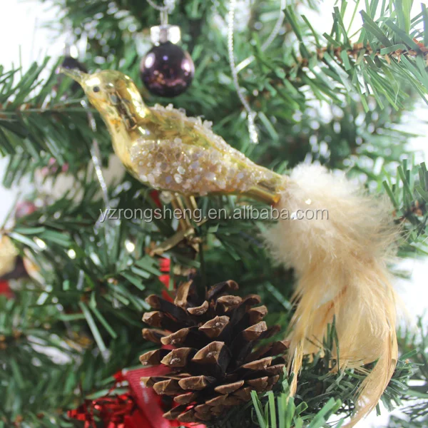 christmas glass bird ornaments