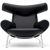Hot sell genuine leather ox lounge chair with ottoman