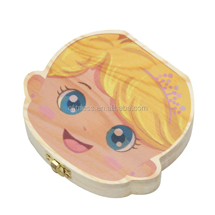 boys girls gifts wooden baby milk teeth tooth box