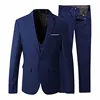 High Quality Custom Tailor Made 100% Wool Fabric Mens Suit With Classic Blue Color