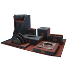 Luxury handmade pu tray for gift show velvet jewelry tray custom jewelry display stand