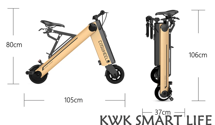 Excellent COSWHEEL A-ONE 30KM 8inch  Foldable Electric Scooter Portable Mobility Scooter Adults Electric Bicycle 20