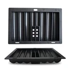 YUANHE Casino Supply 8 Row 350 ABS Black Poker Chip Tray with Cardholder