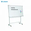 Customize magnetic whiteboard stand reversible mobile flip chart easel stand whiteboard stand with wheels