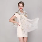 100 % wool women printing scarf custom printed wool scarves and shawl