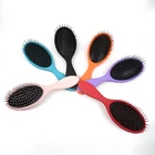 Professional soft comfortable wet hair brush manufacturers customized color logo plastic hairbrush massage products
