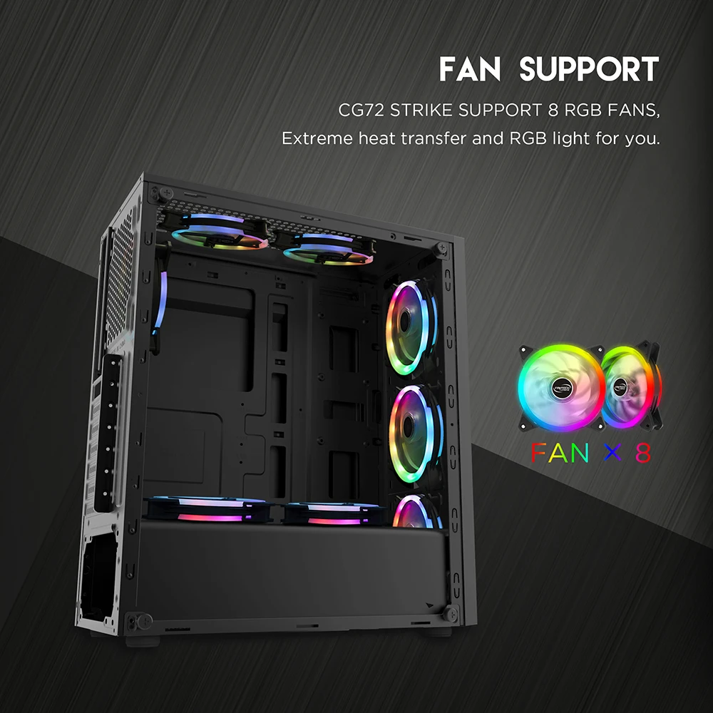 FANTECH STRIKE CG72 RGB Middle Tower Case 7 FANTECH STRIKE CG72 RGB Middle Tower Case 7
