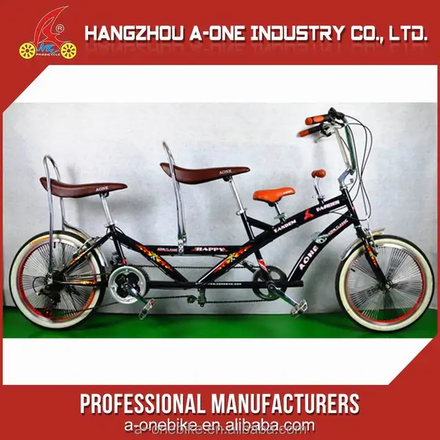 good price adult pedal tricycle two people tandem bike with ce