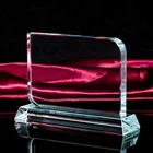 Wholesale blank crystal glass photo frame crystal crafts gift crystal trophy custom