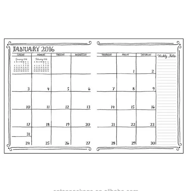 custom large dry erase wall monthly/yearly planner/schedule