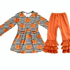 Baby Girls Clothes Striped Pattern Ruffle Clothing Set Kids fall Girls Boutique Outfits Wholesale Children's Girls' Clothing