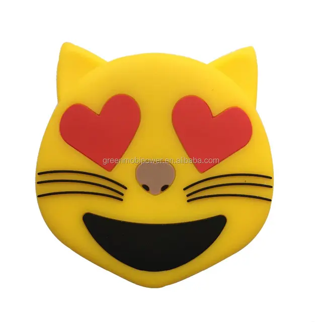 2017 cat emoji 2600mah portable charger power bank for iphone