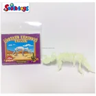 Plastic Figures Plastic Promotional Cheap 3D Plastic Luminous Dinosaur Skeleton Puzzle Toy Figures Kit