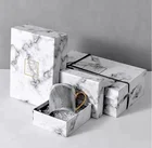Custom Fine Paperboard Wedding Gift Packaging Marble Gift Box