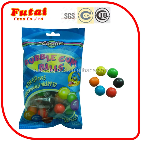 6 fruit flavours individually wrapped bubble gum balls-1.jpg