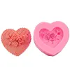 silicone candle mold heart shaped 3d rose mold