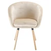 Nordic Simple Solid Wood Cloth Art Single Coffee Chair