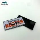 Factory supply custom design license plate decorative high quality 3d metal fridge magnet