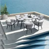 Factory Price HOT Selling Royal Hotel rope dining set patio furniture balcony dining table and chair garden outdoor furniture