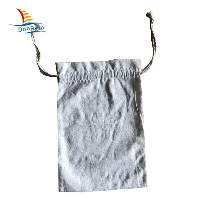 cheap custom handmade canvas high quality cotton drawstring bag