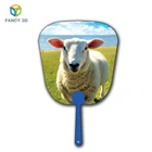 Zebulun Chinese Custom Pictures Plastic PET PP 3D Lenticular Small Craft Hand Fans