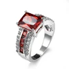 Factory Direct Big Red Diamond Finger Ring 2 Carat Ruby Diamond Ring Price Stock