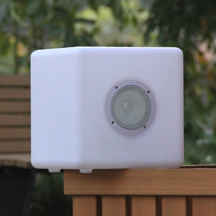 Portable audio player cube shape led speaker - ANKUX.COM
