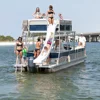 Luxury Double decker Pontoon boat For Sale With Bathroom